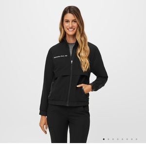 Figs Sydney Black color scrub Jacket - Size Small- only worn a few times